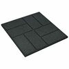 vidaXL Piatra de pași 6 pcs Negru 40,5 x 40,5 x 2 cm Cauciuc
