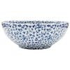 vidaXL Lavoar de blat, alb și albastru, rotund, &Phi;41x14 cm, ceramică