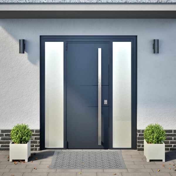 vidaXL Jardiniere de grădină, 2 buc., alb, 30x30x30 cm, oțel