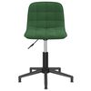 vidaXL Scaun de bucătărie pivotant, verde &icirc;nchis, catifea