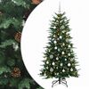 vidaXL Brad de Crăciun artificial cu glob 150 cm 150 LED-uri Alb cald