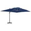 vidaXL Umbrelă &icirc;n consolă cu st&acirc;lp din aluminiu, albastru azur, 4x3 m