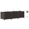 vidaXL Vază pentru Grădină 3 buc. Maro 120 x 40 x 37,5 cm PP