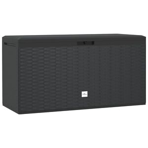 vidaXL Ladă de depozitare pentru grădină, antracit, 114 x 47 x 60 cm