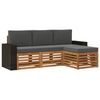vidaXL Set de canapele de exterior 4 buc. Natural și Antracit