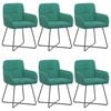 vidaXL Scaune de dining 6 buc. Catifea Turcoaz 59 x 56,5 x 86 cm
