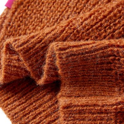 Pulover pentru copii tricotat, coniac, 92