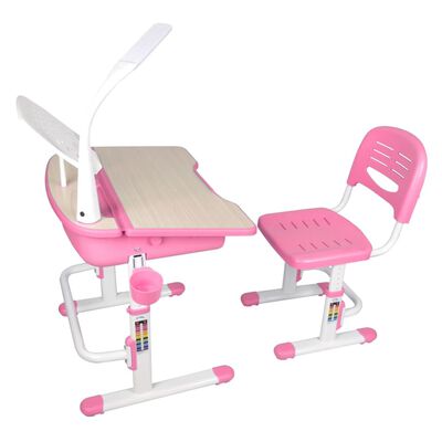 Vipack Birou reglabil pentru copii „Comfortline 301” cu scaun, roz/alb