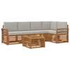 vidaXL Set de canapele de exterior 6 buc. Gri natural și deschis