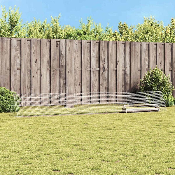 vidaXL Cușcă pentru pui Argintiu 430 x 55 x 55 cm Oțel Galvanizat