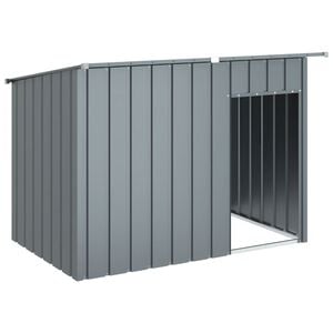 vidaXL Cușcă c&acirc;ine cu acoperiș antracit 153x91x110 cm oțel galvanizat
