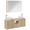 vidaXL Set dulap baie 4 buc. Stejar Sonoma Lemn prelucrat