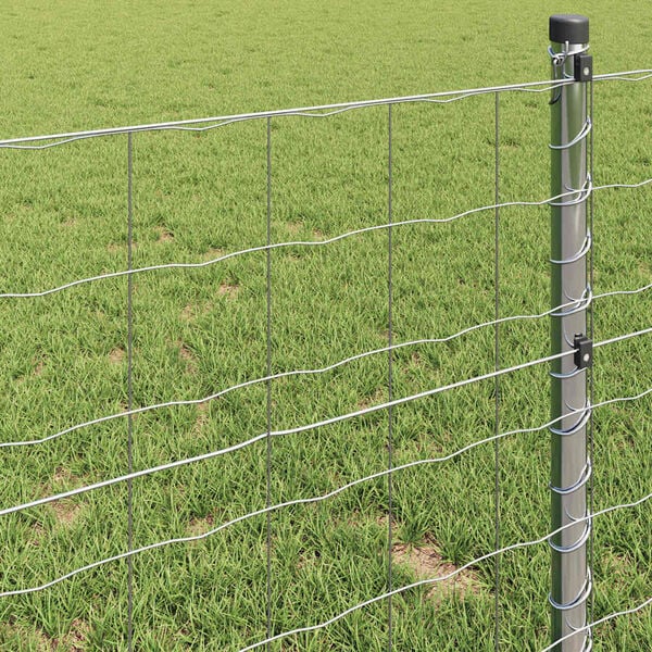 vidaXL Gard Euro Argintiu 1.4 x 10 m Metal zincat prin imersie la cald