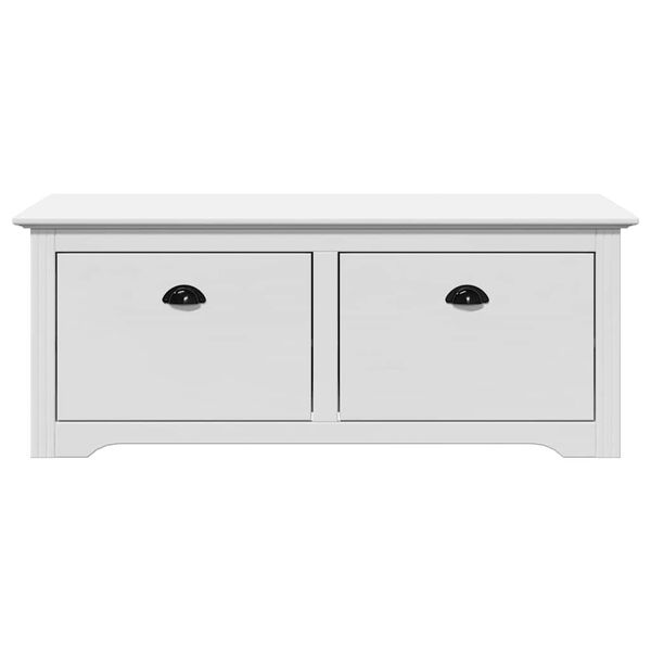 vidaXL Bancă pentru hol „BODO” Albă 114x40x45 cm