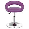 vidaXL Scaune de bucătărie pivotante, 2 buc, violet, piele ecologică