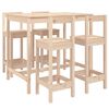 vidaXL Set mobilier de bar pentru grădină, 5 piese, lemn masiv de pin