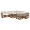 vidaXL Set de canapele pentru grădină 12 pcs Bej poliratan