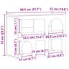 vidaXL Bufet Stejar Artizanal 80.5 x 35 x 59 cm Lemn compozit