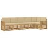vidaXL Set de canapele de exterior 6 pcs Alb și Bej
