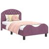 vidaXL Cadru de pat pentru copii cu spătar Violet 80 x 160 cm Catifea