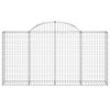 vidaXL Coșuri gabion arcuite 14 buc, 200x30x100/120 cm fier galvanizat