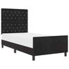 vidaXL Pat cu arcuri cu headboard Negru 100 x 200 cm Catifea
