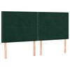 vidaXL Pat box spring cu saltea, verde &icirc;nchis, 180x200 cm, catifea