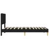 vidaXL Cadru de pat cu headboard Negru 80 x 200 cm țesătură