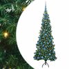 vidaXL Pom de Crăciun Artificial pentru Colț Verde 180 cm PVC și Metal