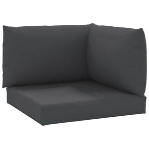 vidaXL Perne de canapea din paleți, 3 buc., negru, material textil