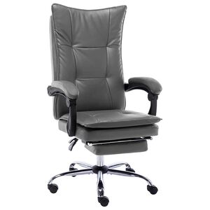 vidaXL Scaun de birou, antracit, piele ecologică