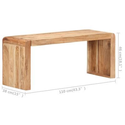 vidaXL Bancă, 110x38x46 cm, lemn masiv de acacia