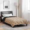 vidaXL Duvet de iarnă Negru și Taupe 220 x 155 cm Microfibră