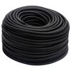 vidaXL Furtun de aer hibrid, negru, 0,6", 50 m, cauciuc și PVC