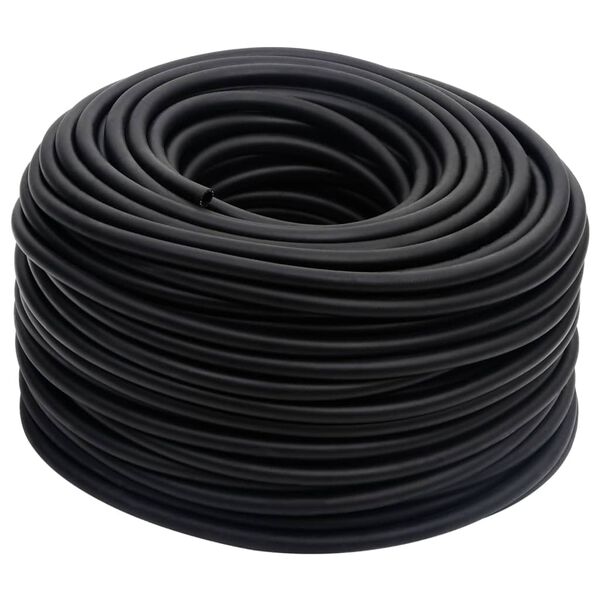 vidaXL Furtun de aer hibrid, negru, 0,6", 50 m, cauciuc și PVC