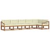 vidaXL Set de canapele de exterior 6 buc. Natural și Crem