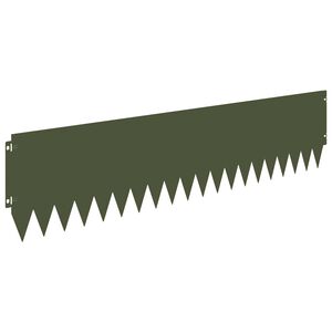 vidaXL Margine pentru gazon 20 pcs 103 x 25 cm Oțel Verde măsliniu