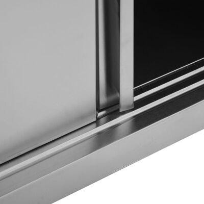 vidaXL Dulap bucătărie cu uși glisante, 120x40x50 cm, oțel inoxidabil