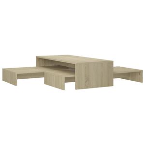 vidaXL Set măsuțe de cafea suprapuse stejar sonoma 100x100x26,5 cm