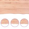 vidaXL Blat de baie, maro deschis, 160x60x(2-4) cm, lemn masiv tratat