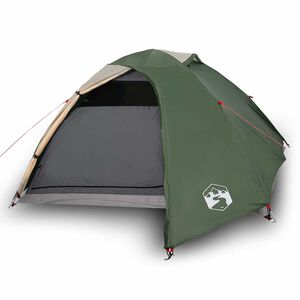 vidaXL Cort de camping cupolă pentru 4 persoane, verde, impermeabil