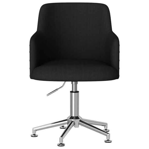 vidaXL Scaun de birou pivotant, negru, material textil