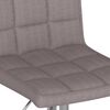 vidaXL Scaune de bar, 2 buc., gri taupe, material textil