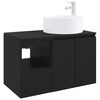 vidaXL Set de mobilier pentru baie 2 buc. Negru Lemn prelucrat