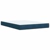 vidaXL Pat box spring cu saltea, albastru, 140x200 cm, catifea