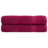 vidaXL Prosoape premium, SOLUND 2 buc roșu bordo 100x200cm 600gsm