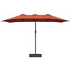 vidaXL Parasol de Grădină Terracota 385 x 209 x 244 cm Poliester