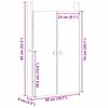 vidaXL Ușă de bucătărie 2 pcs Crem 50 x 9 x 82 cm Lemn masiv de pin
