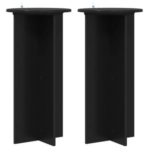 vidaXL Suport pentru plante 2 pcs Negru 40 x 40 x 80 cm Lemn prelucrat