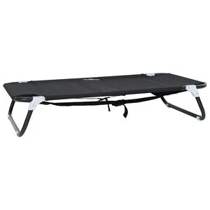 vidaXL Pat pentru c&acirc;ini 90 x 55 x 18 cm Oțel Negru